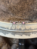 Coquette Bow Stone Stud Earrings