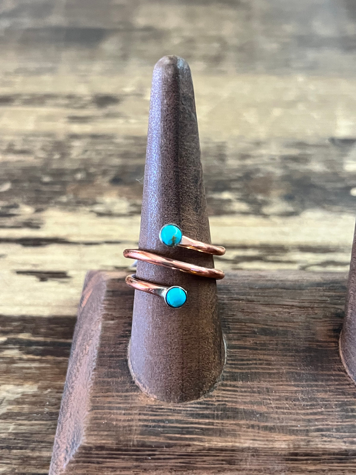 Turquoise Copper Adj. Ring