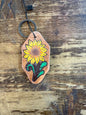 Tooled Leather Keyring