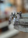 Western Stone Hoop Earrings