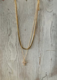 Double Gold Necklace w/ Pendant