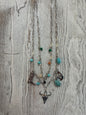 Western Charm Coral Charm Necklace
