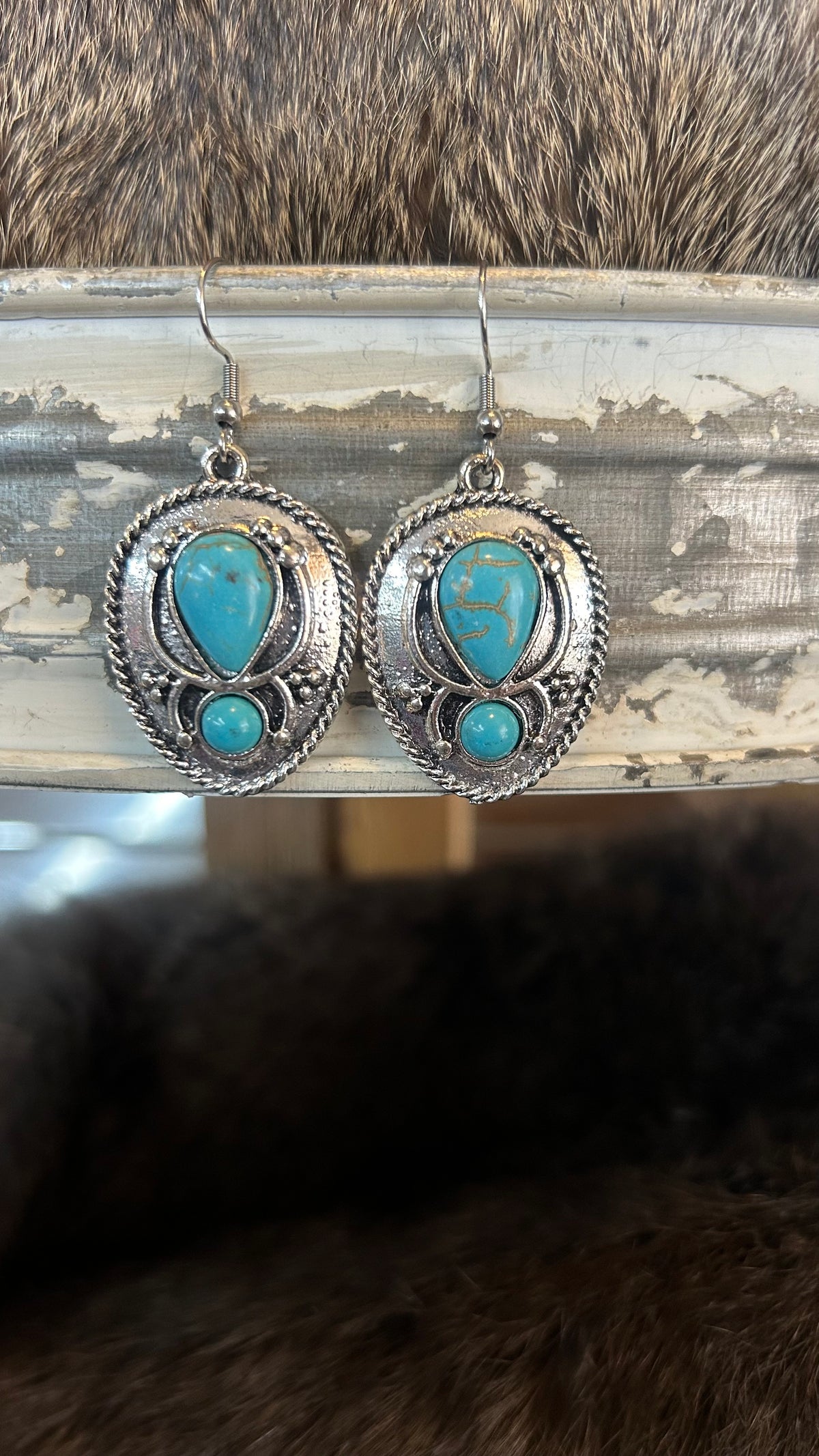 Oval Stone Earrings