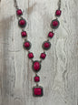 Circle & Square Lariat Necklace