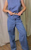 Stripe Denim Bottoms