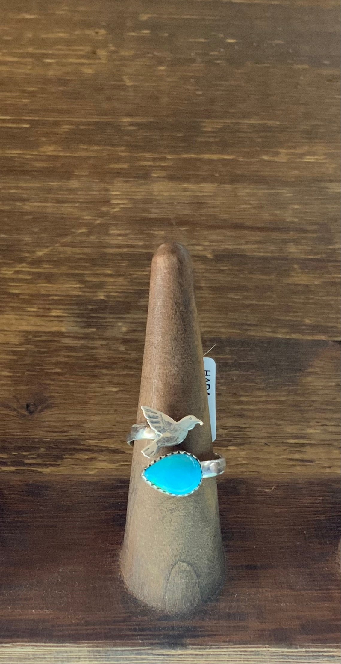 Bird Kingman Turquoise Adjustable Ring