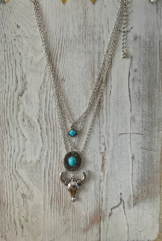 3 Strand Longhorn Necklace