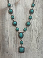 Circle & Square Lariat Necklace