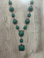 Circle & Square Lariat Necklace