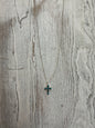 Dainty Turquoise Cross Necklace