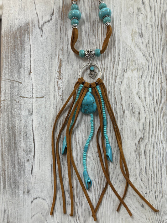 Beaded Leather Necklace