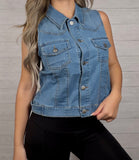 L&B Western Yoke Denim Vest