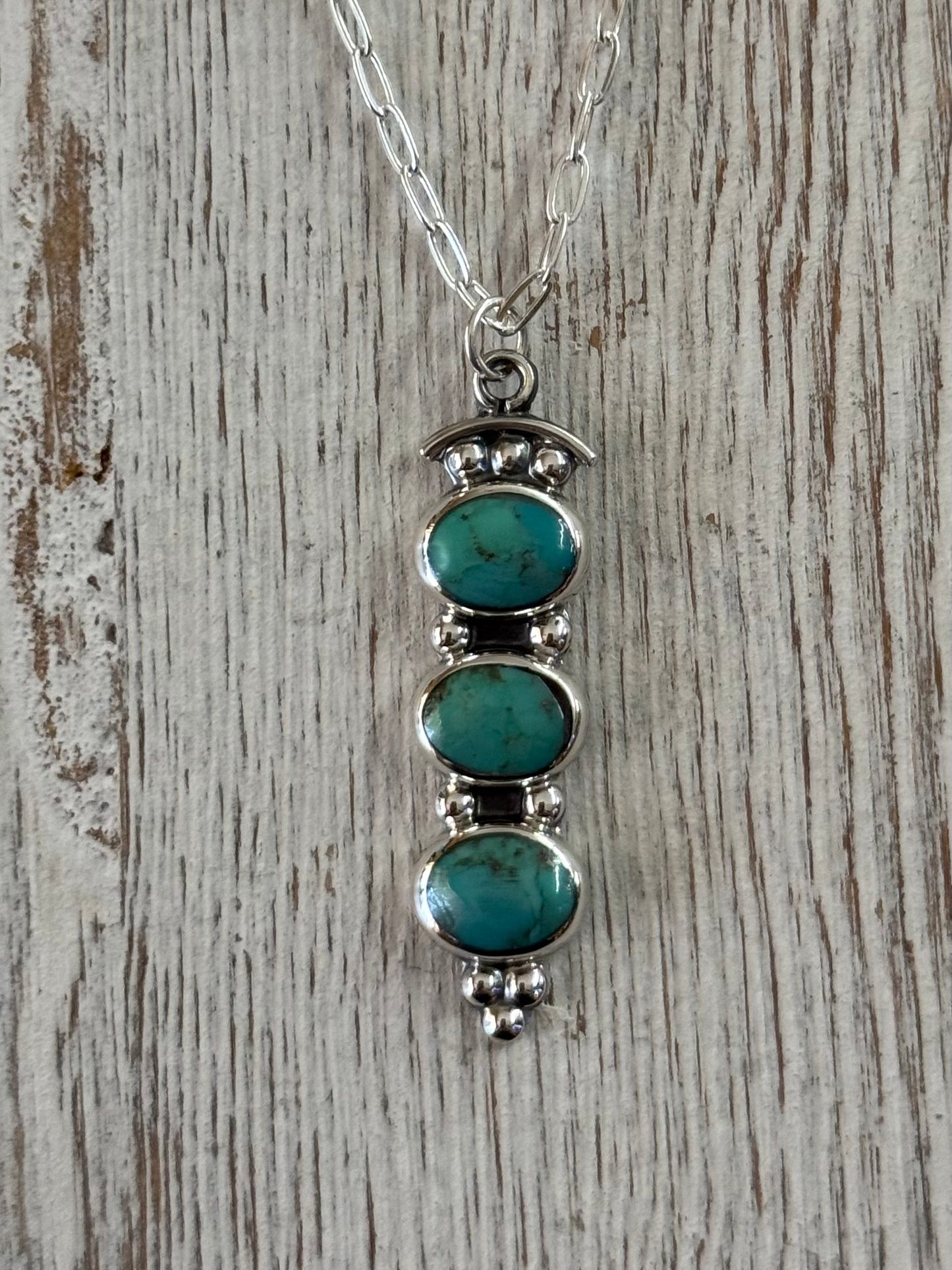 Turquoise Triple Oval Necklace
