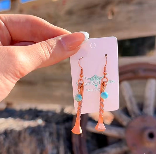 Handmade Horseshoe Nail Earrings