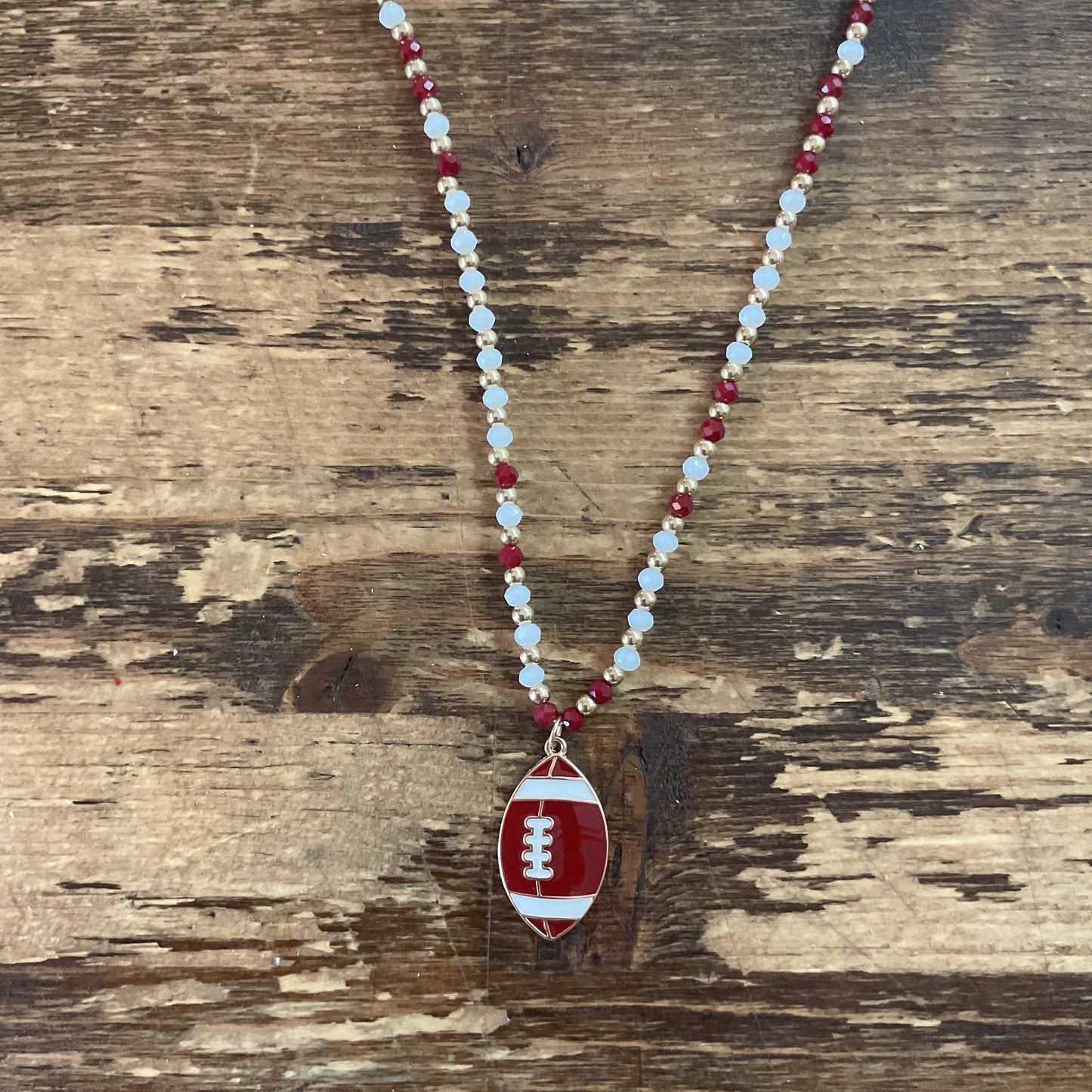 Football Beaded Necklaces