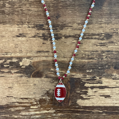 Football Beaded Necklaces