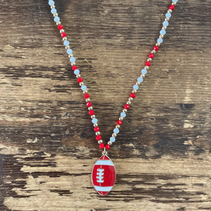 Football Beaded Necklaces