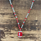 Football Beaded Necklaces