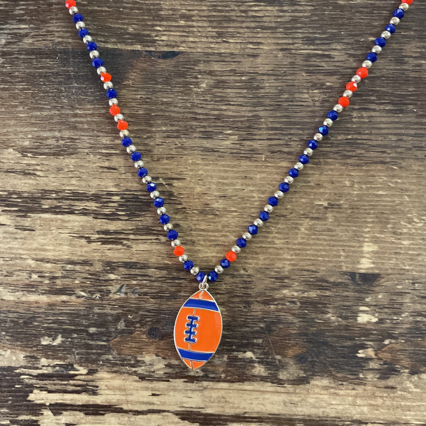 Football Beaded Necklaces