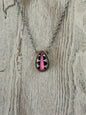 Black & White w/ Pink Stone Necklace
