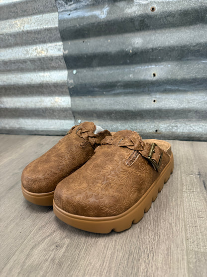 Tooled Leather Western Clog