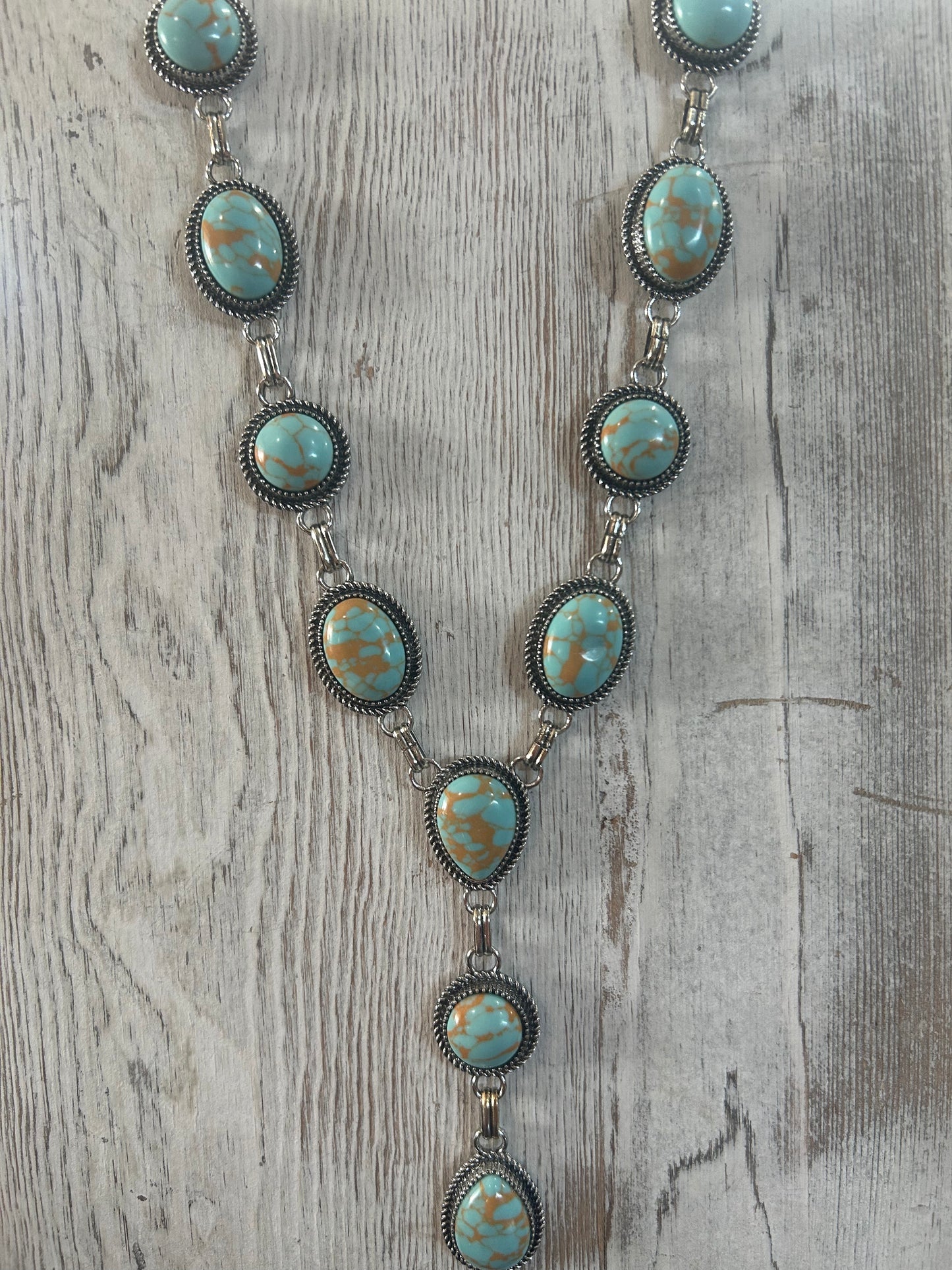 Bohemian Y Shaped Necklace with Stones