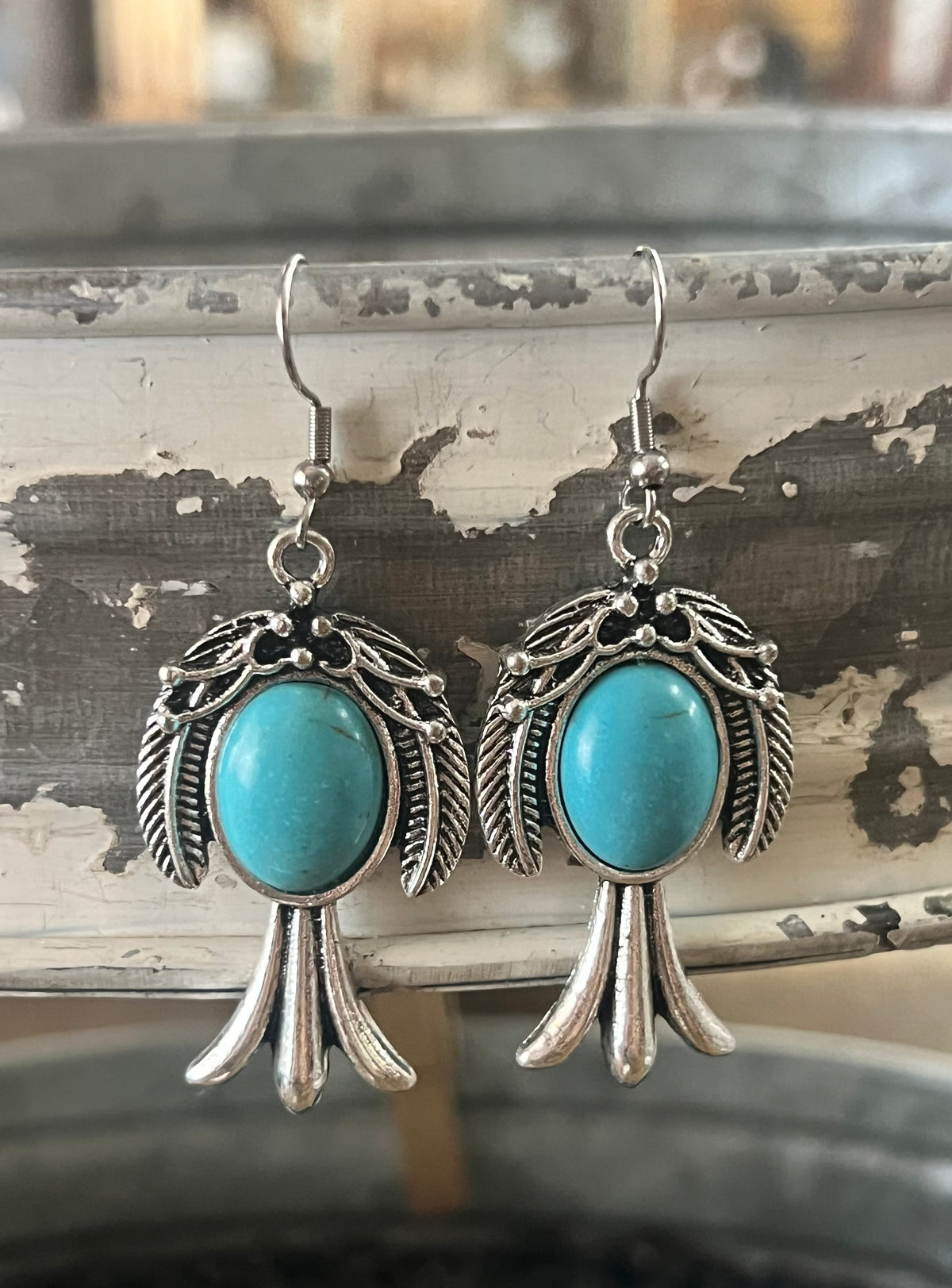 Feathered Needle Point Earrings