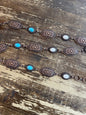 Southwestern Medallion Concho Link Chain Belt