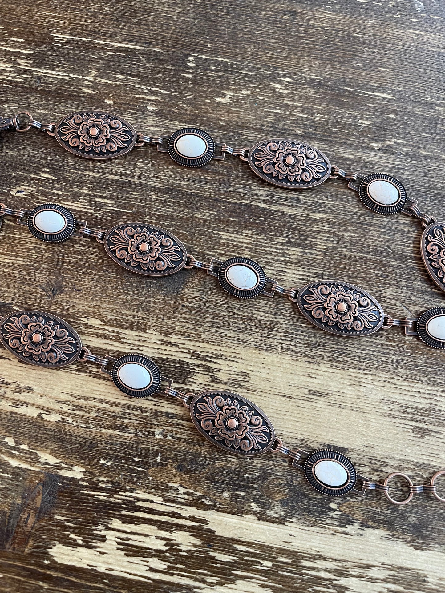 Southwestern Medallion Concho Link Chain Belt