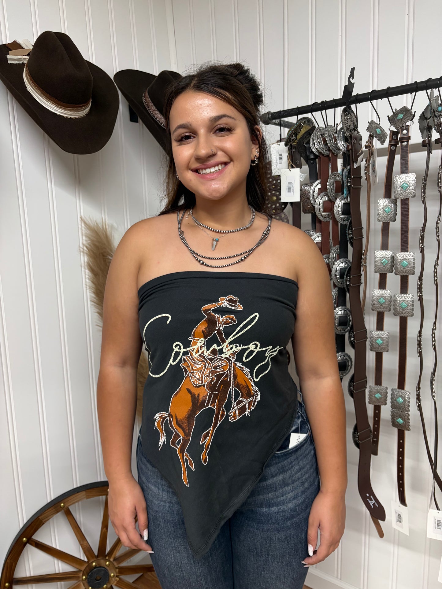 Cowboy Vintage Bandana Top