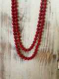 Smooth bead 60 inch necklace