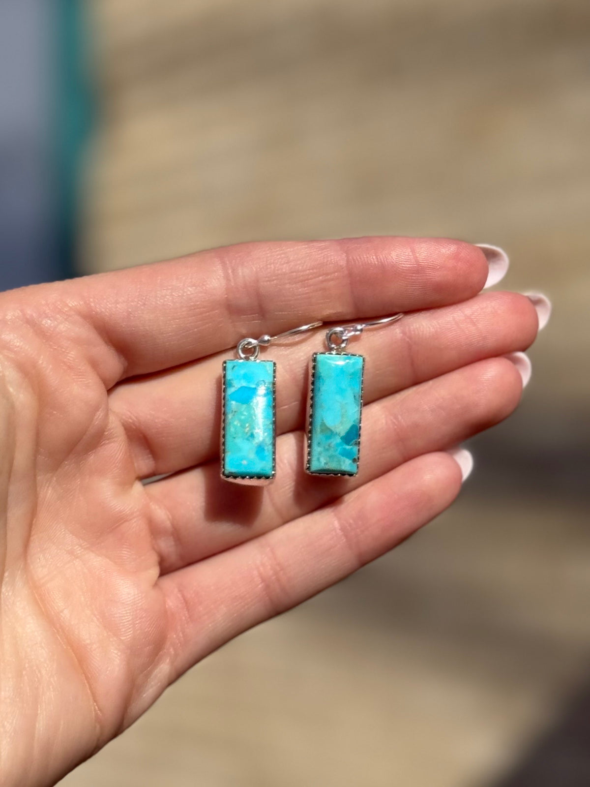 Turquoise Bar Earrings