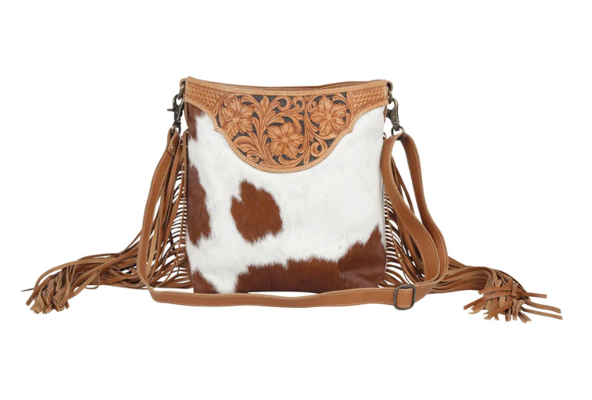 Raw Umber Hand-Tooled Bag