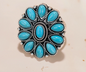 Bohemian Flower Cuff Ring