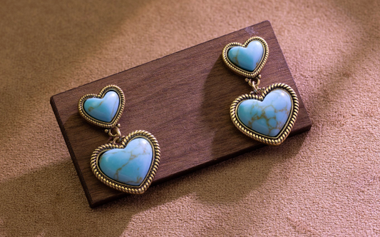 Wrangler Heart Dangling Earrings