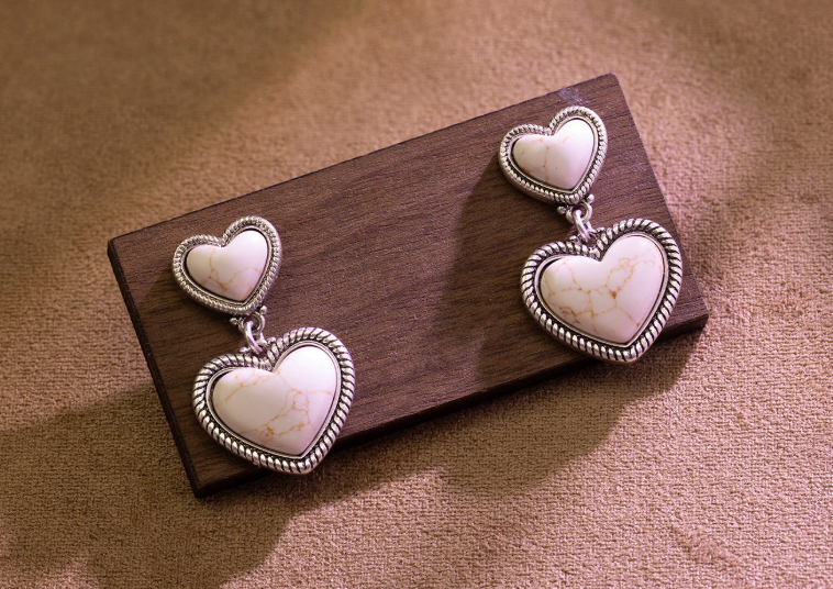 Wrangler Heart Dangling Earrings