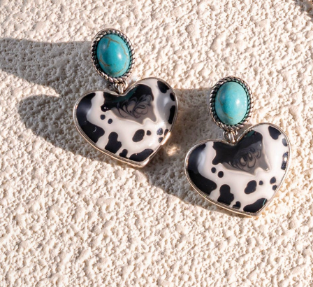 Wrangler Heart Dangling Earrings
