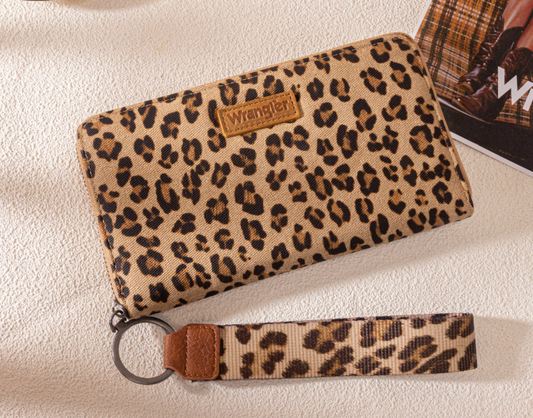 Wrangler Leopard Print Wallet/Wristlet