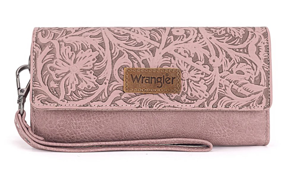 Wrangler Western Floral Tooled Wallet/Wristlet