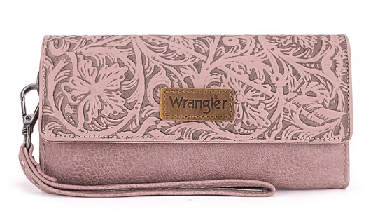 Wrangler Western Floral Tooled Wallet/Wristlet