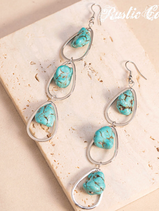 Large Stone Dangling Earring
