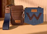 Wrangler Embroidered Dual Pouch Wristlet