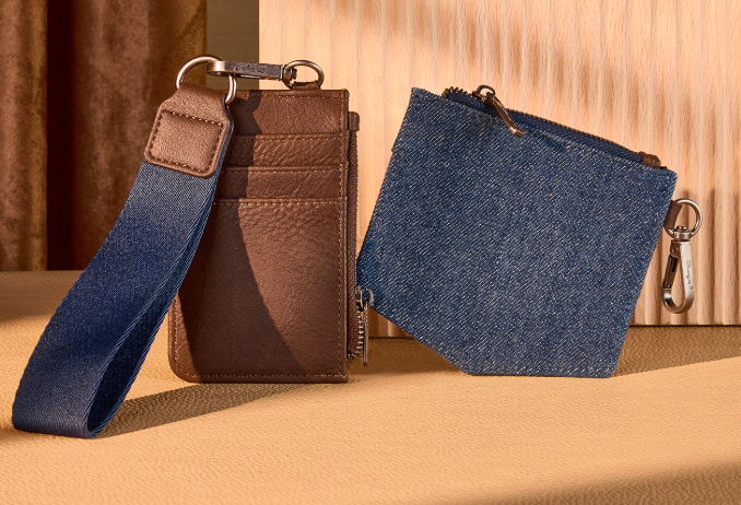Wrangler Embroidered Dual Pouch Wristlet