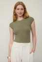 Round Neck Short Sleeve Knit Bodysuit