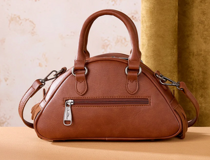 MW Tooled Satchel Fringe Bag
