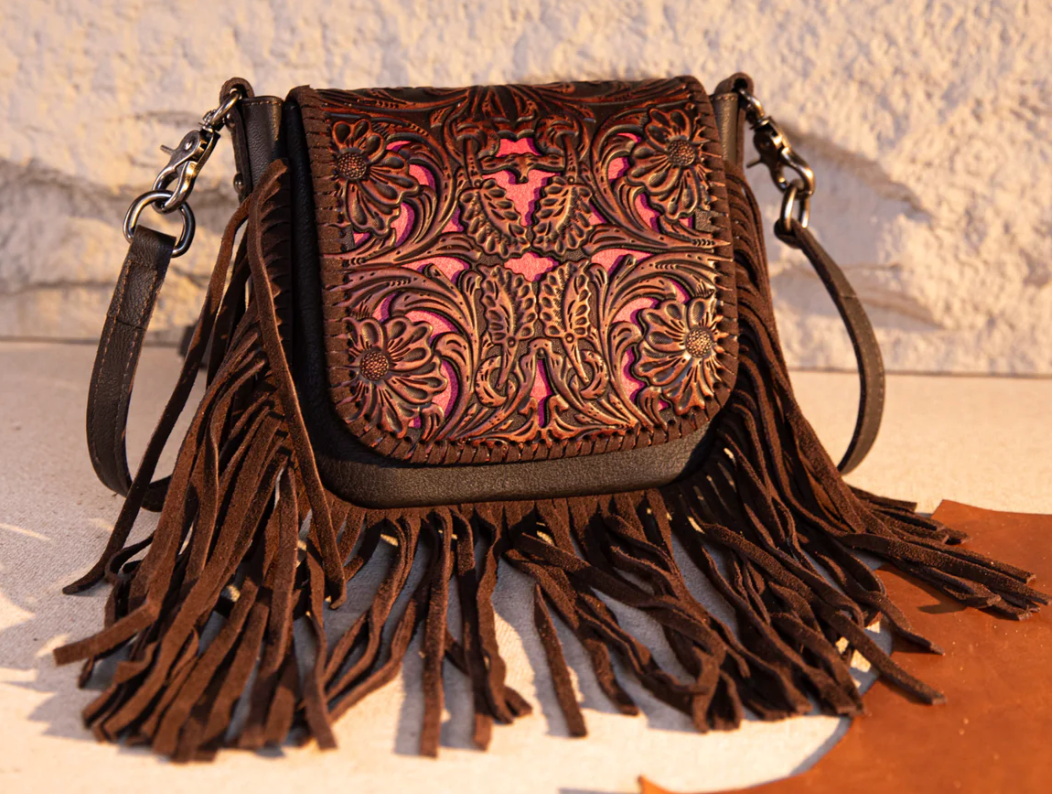 MW Leather Fringe Crossbody