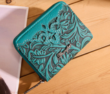 Wrangler Tooled Zip Around Wallet