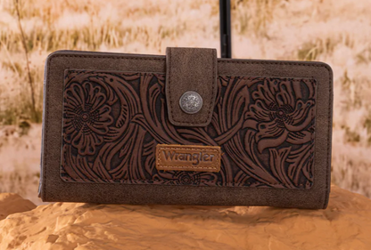 Wrangler Tooled Floral Wallet