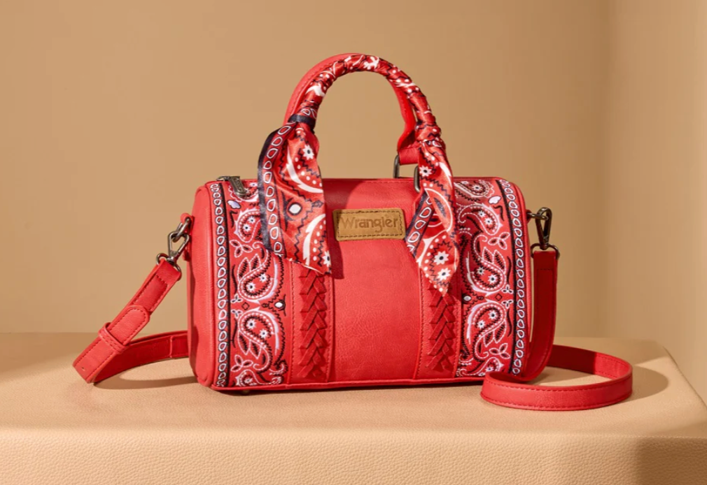 Wrangler Braided Paisley Boston Bag