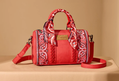 Wrangler Braided Paisley Boston Bag